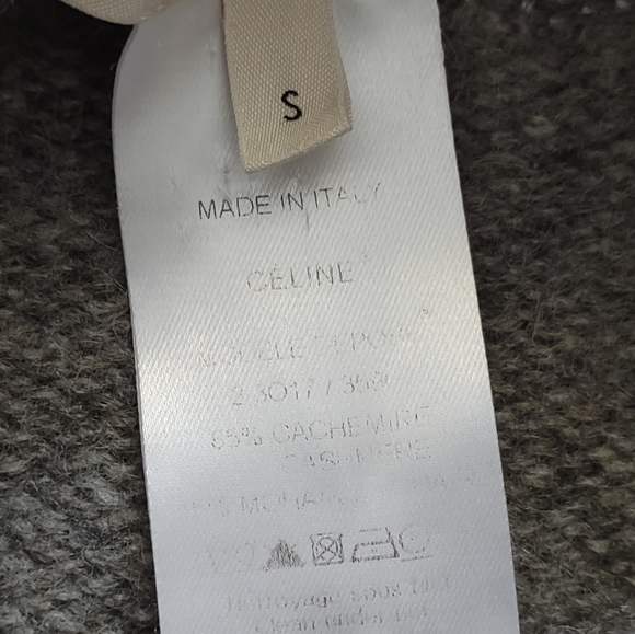 Celine Made in Italy luxury cashmere mohair asymmetric sweater - Picture 3 of 10